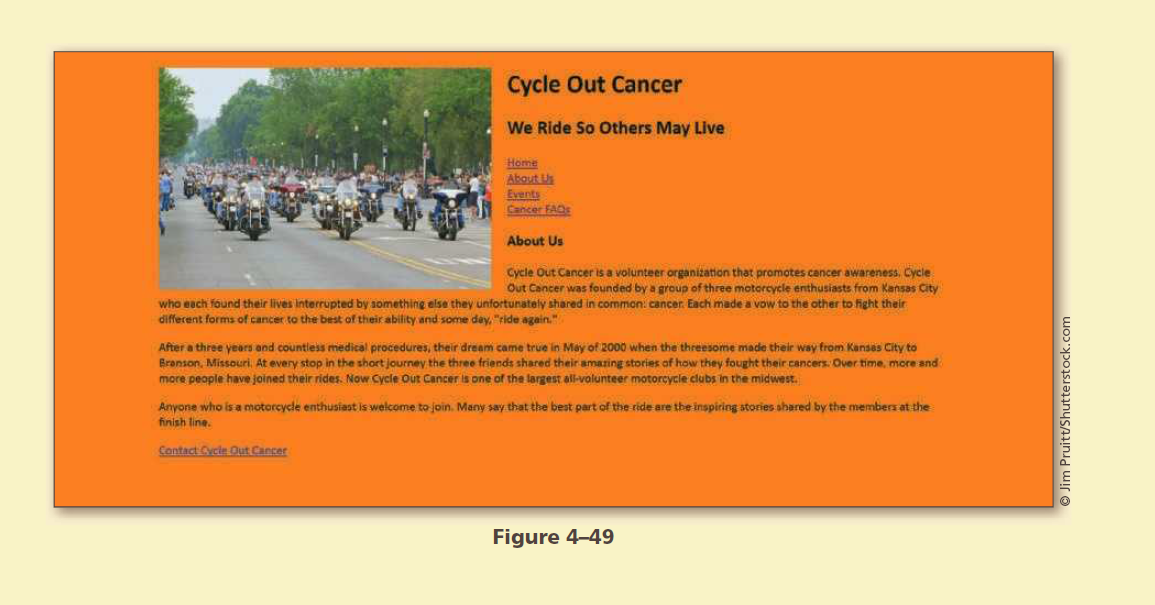 External Style Sheet for Cycle Out Cancer Problem: You are part of