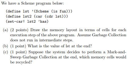  We have a Scheme program below: (define 1st (Scheme (is fun)))