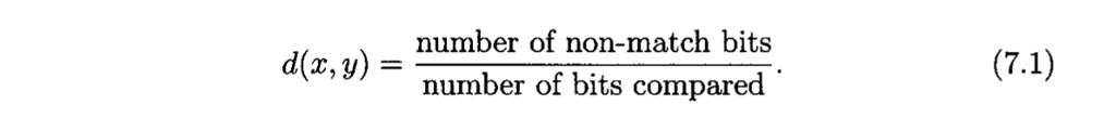 codes instead of the standard 2048-bit iris codes mentioned in this chapter.