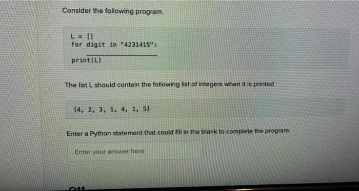 Need Python Code ASAP !!!!!!! Will thumbs up ! two parts Consider