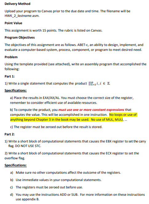 DO NOT USE .DATA? Delivery Method Upload your program to Canvas prior