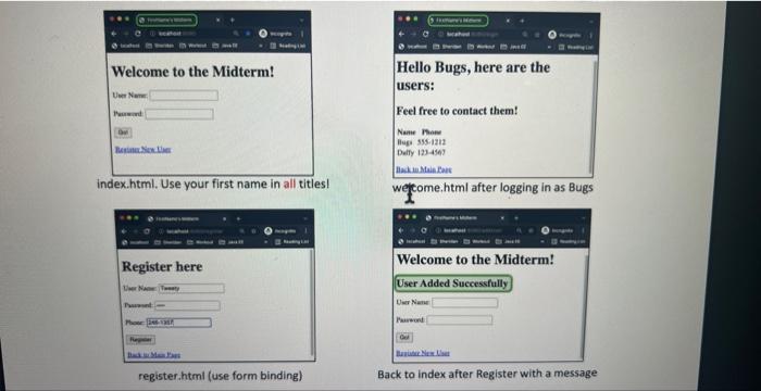  must create simple web application using eclipse, spring data JDBC, thymeleaf,