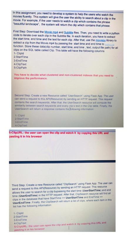  Python In this assignment, you need to develop a system to