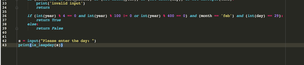 says its invalid. It has to say True instead. def isInt(s): try: