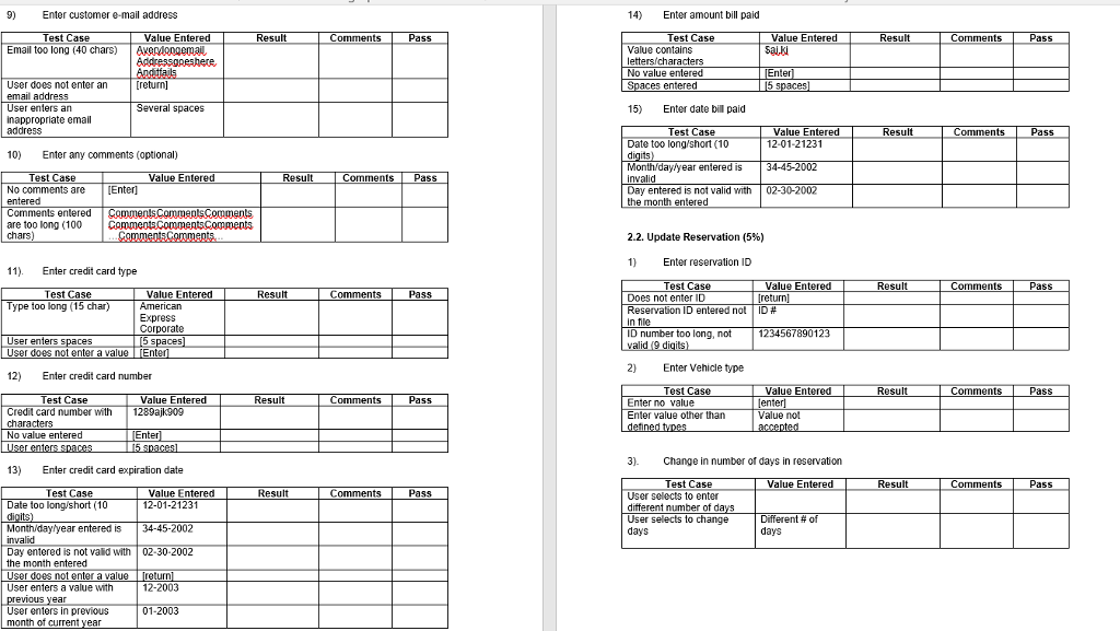 need, make a payment and print a receipt. A reservation id and