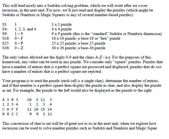I need help in C++ code S1 S4: S9 S16: S25 S36: