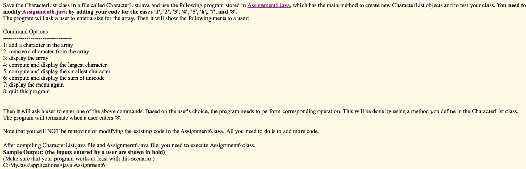 //----------------------------------------------------------------------*/ import java.util.Scanner; public class Assignment6 { public static void main(String[] args)