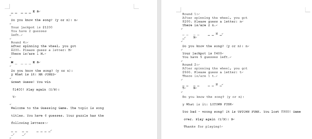 who try and guess a phrase. They get to spin a wheel