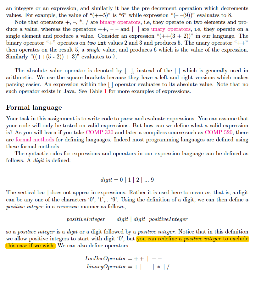 // Constructor /** * The constructor takes in an expression as a