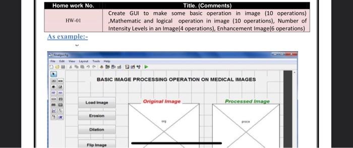 MATLAB Guide Guidelines To be able to complete the practical Home work