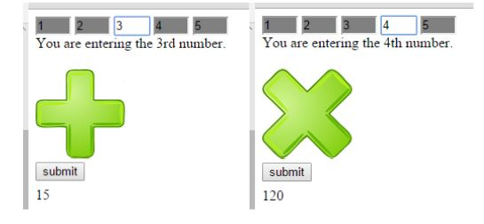 requirements below: A). The page should have 5 input spaces that can