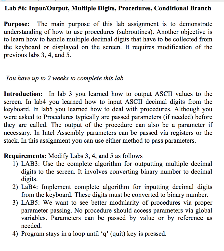 Computer Intel x86 - ASM - Assembly Language Input Output - Multiple