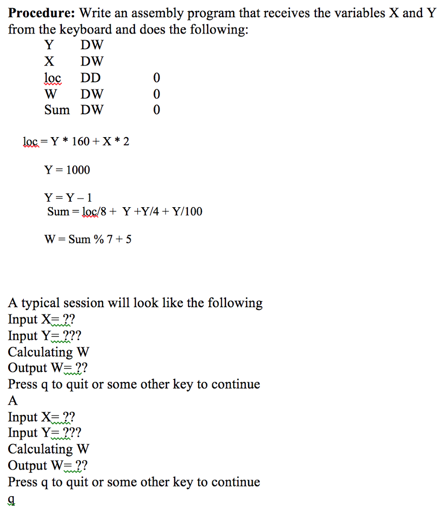 Digits - Procedures - Conditional Branch - Subroutine PLEASE READ THE PROCEDURE