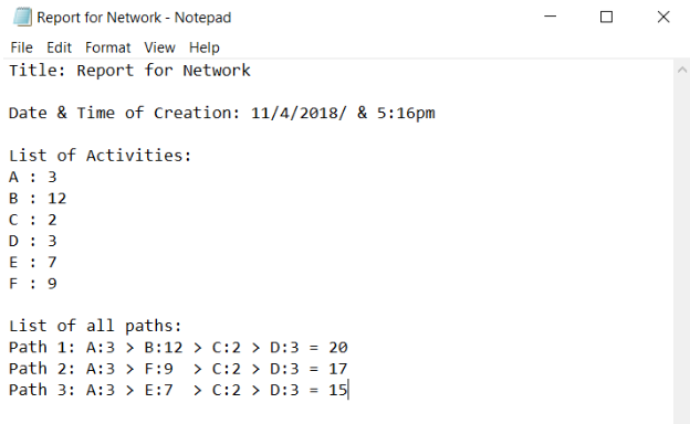 have the ability to determine the name of each report file. Each