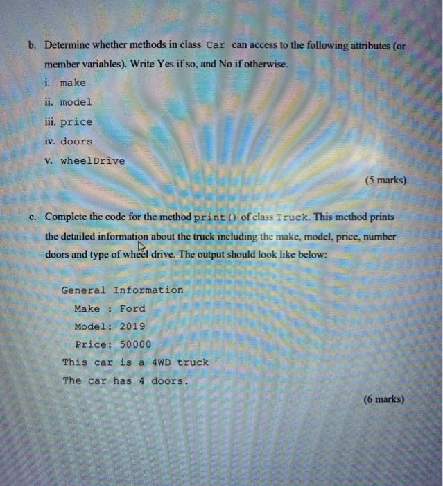respectively. An object is created from each class as shown in the