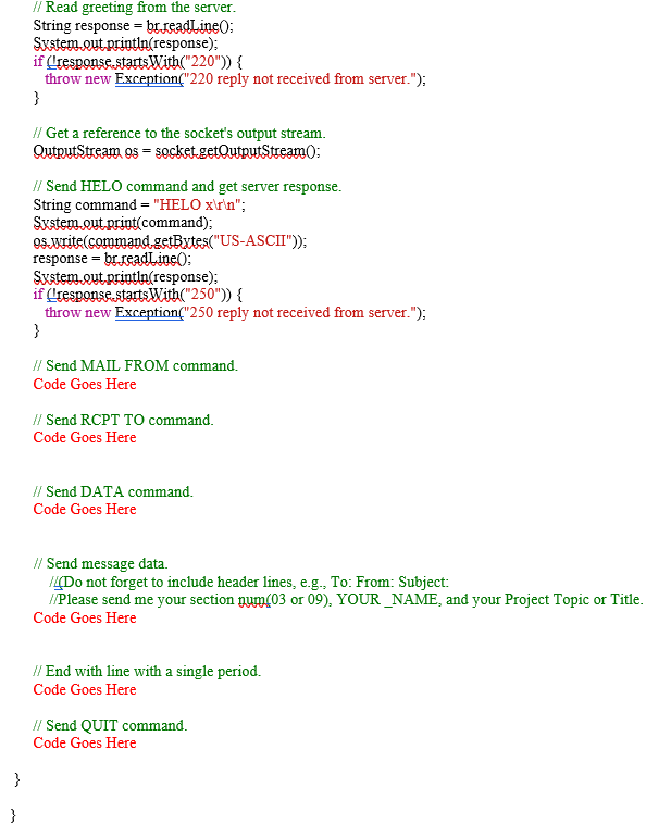 void main(String[] args) throws Exception { // Establish a TCP connection with