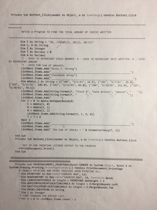 Problems # 7 and #8 Using Visual Basic programming language using windows