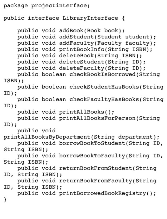 a library management system. The library management system will be for an