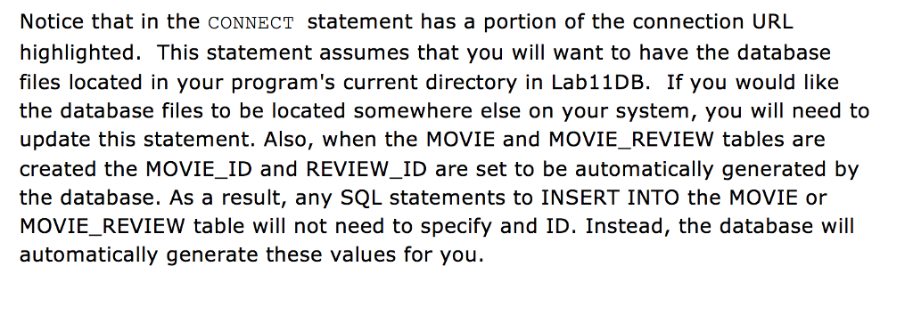 MOVIE (MOVIE_ID int not null primary key GENERATED ALWAYS AS IDENTITY (START