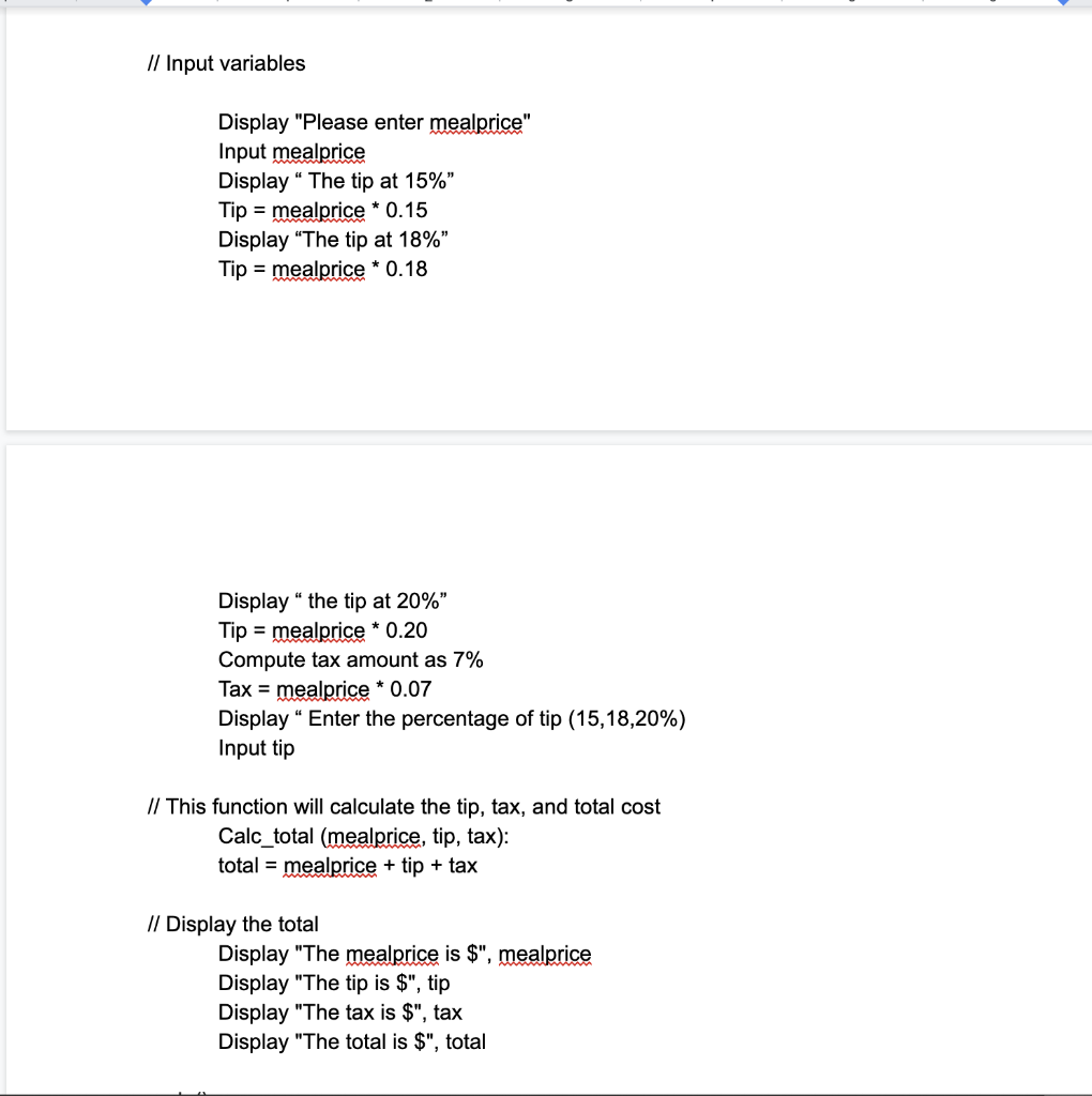 right way? Write an algorithm and the pseudocode solving the following problem: