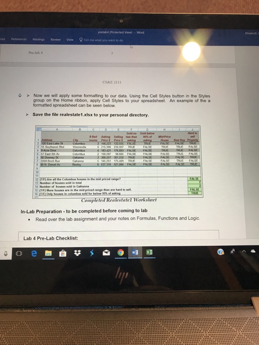 less than the asking price - In cell F2, write a formula
