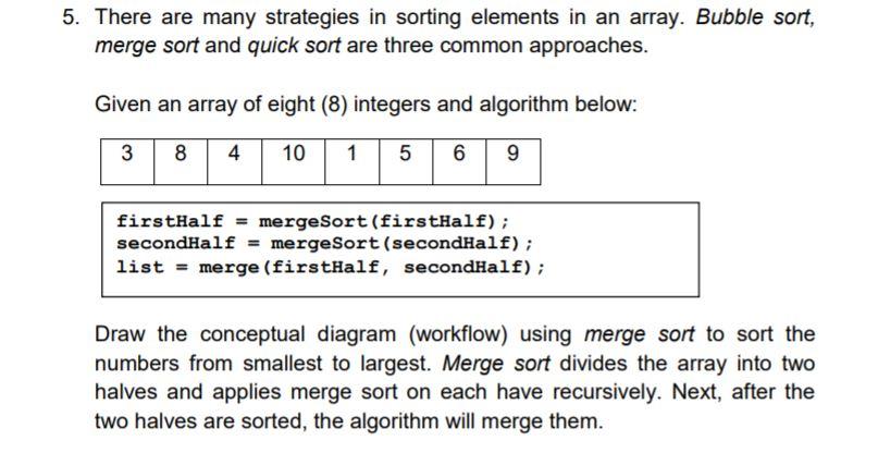 java data structures 5. There are many strategies in sorting elements in