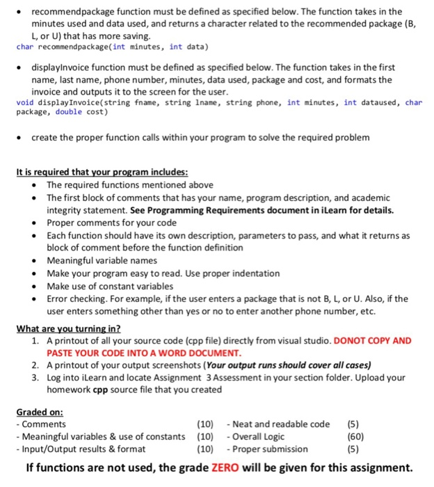 C++ Implement a program that makes use of the following programming concepts