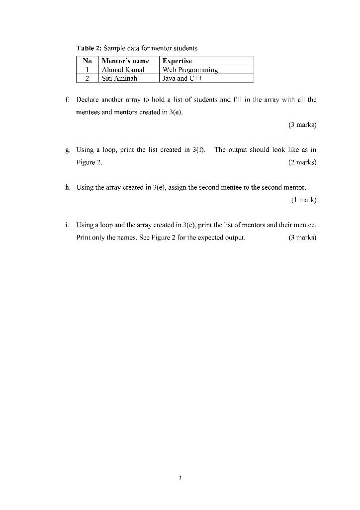 school wants to store information about its students joining a mentoring programme