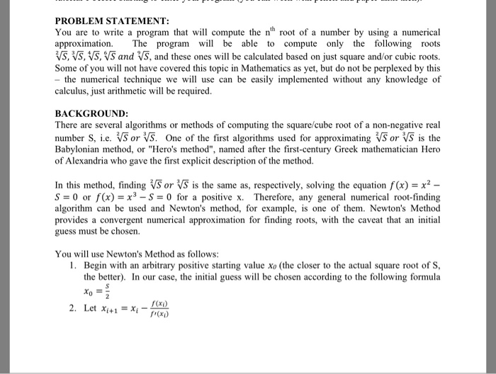  In c programming PROBLEM STATEMENT: You are to write a program