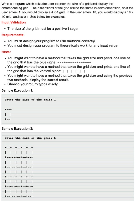  Using java methods Write a program which asks the user to