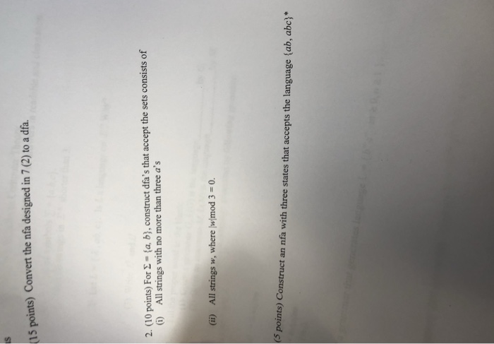 of symbols -(a,b.c). (1) Find all strings in * shorter than 3.