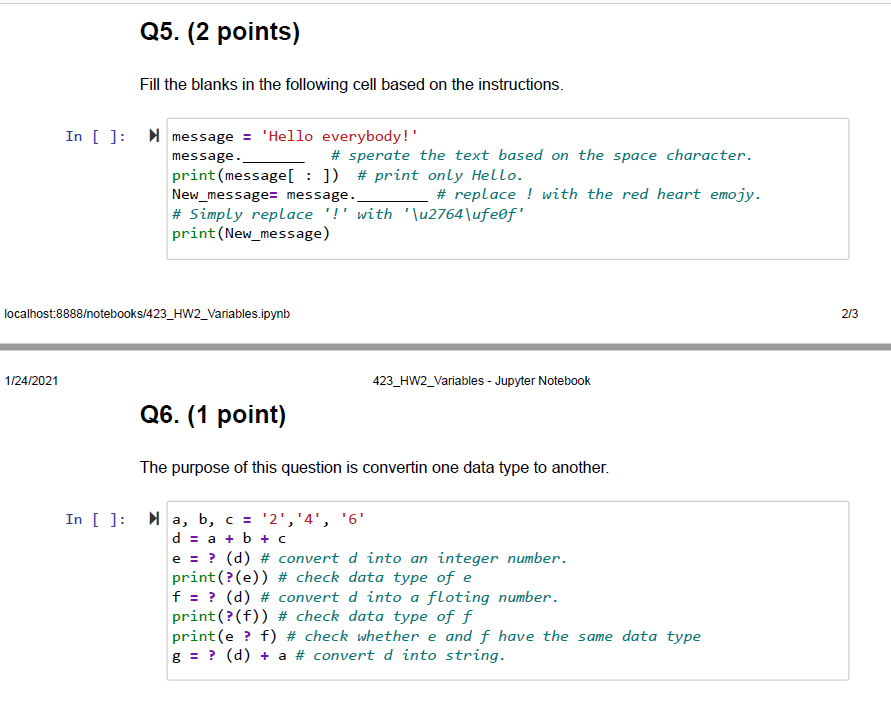 number: a = In [ ]: # Float number: b = In