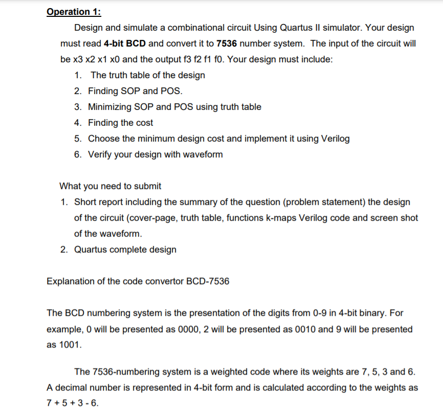 design and implement a Logic Unit using Quartus II design tools. The