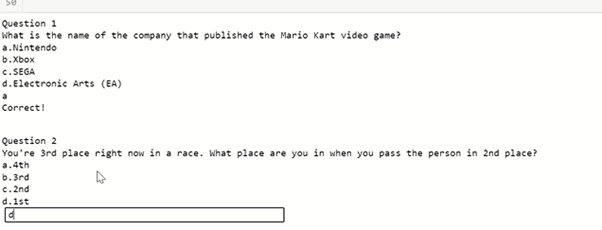 You're 3rd place right now in a race. What place are you