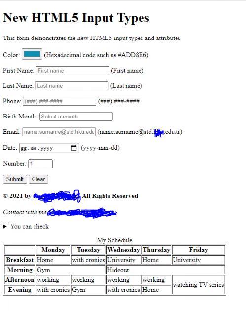 code for this web page html ? New HTML5 Input Types This