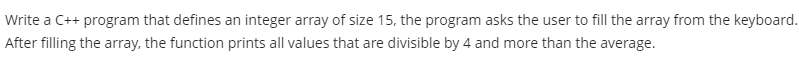  solve using c++ Write a C++ program that defines an integer