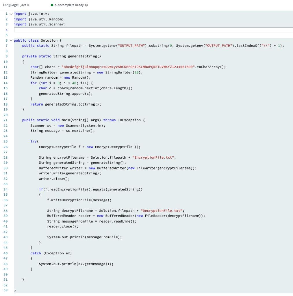 decrypted message, and read an encrypted message sent by her friend. As
