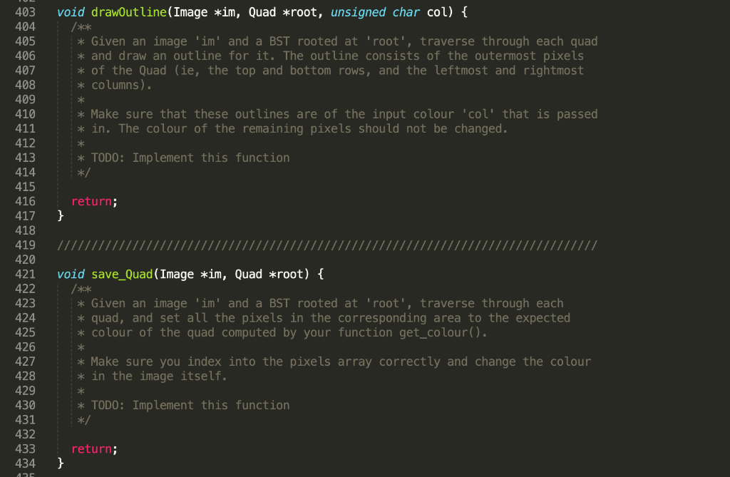 42 typedef struct quad { 43 int tx, ty; // The (x,y)