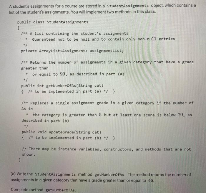 BE WRITTEN IN JAVA. Notes: Assume that the classes listed in the