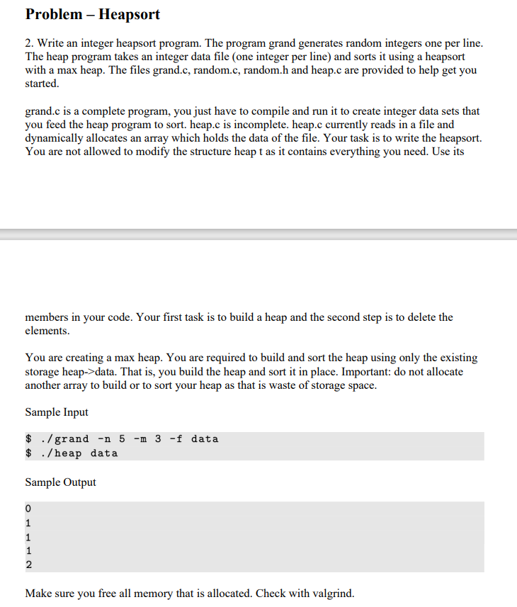  grand.c file: #include #include #include #include #include #include "random.h" void create_random_ints(FILE