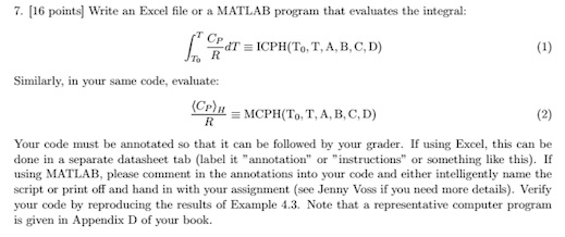 Please follow instructions carefully. 7. [16 points Write an Excel file
