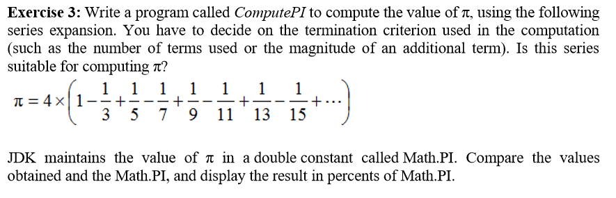 solve it using while loop please Exercise 3: write a program called