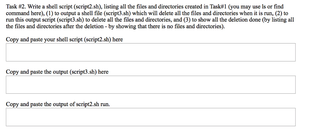 to create a few directories as shown below in your current directory