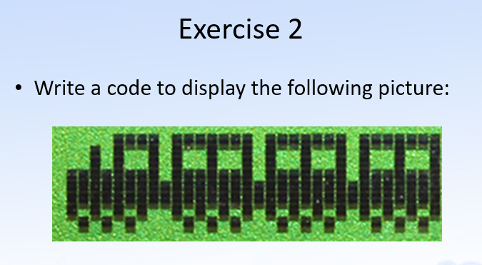 THE CODE WORKS. THANK YOU IN ADVANCE. Exercise 1 Declare and initialize