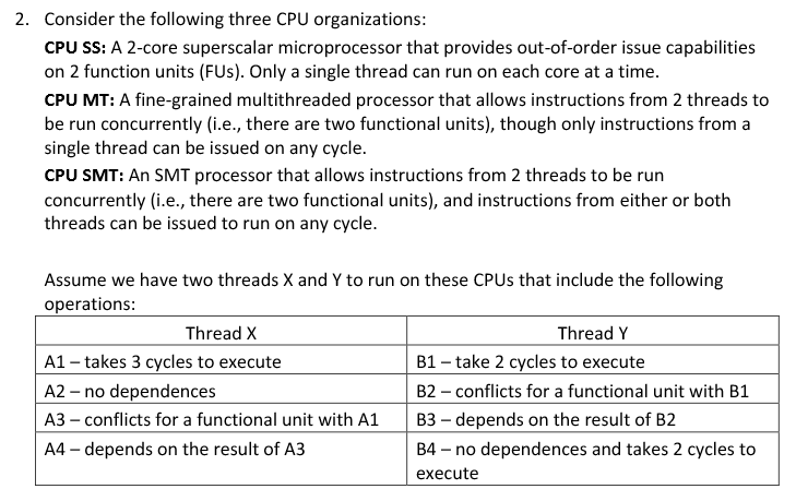  Assume all instructions take a single cycle to execute unless noted