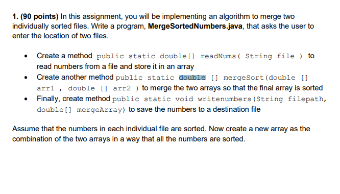  1. (90 points) In this assignment, you will be implementing an