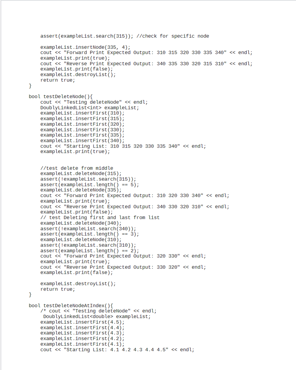 (const ListType> \& otherList) \{ NodeType *newNode; //pointer to create a node
