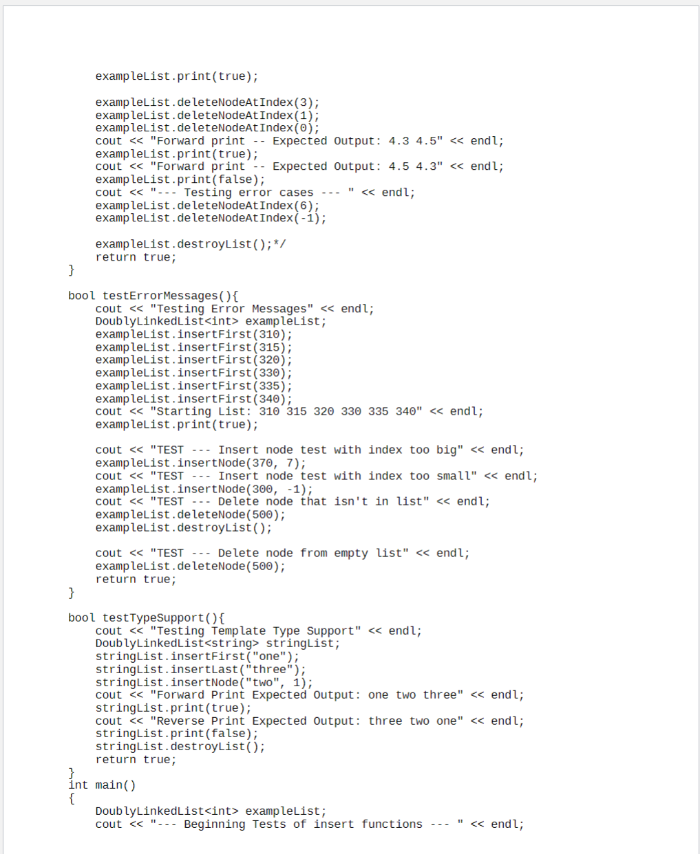NodeType current; //pointer to traverse the list if (head != NULL) //if