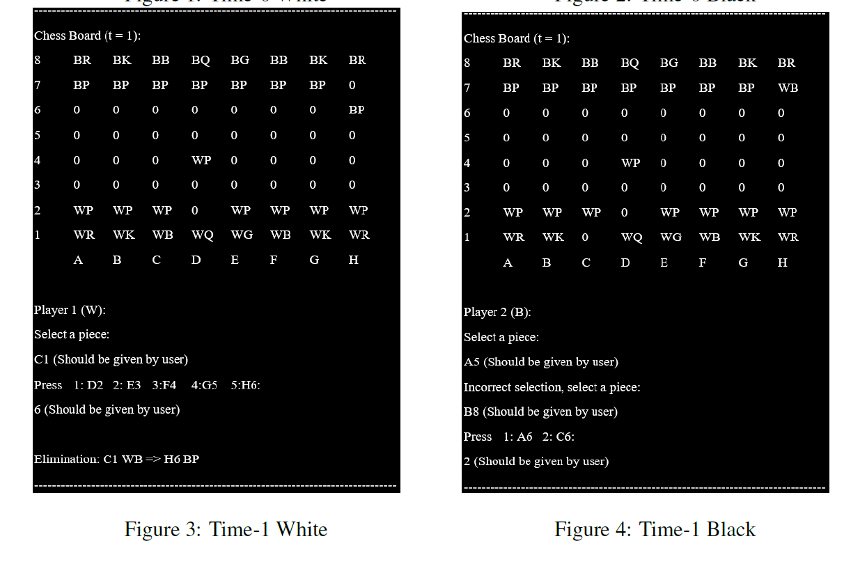 program for players to play chess. Chess board and pieces must be
