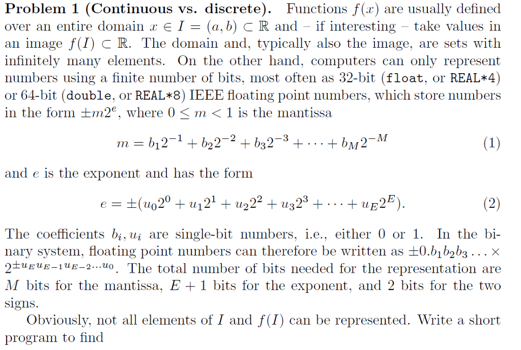  Need the code for that Problem 1 (Continuous vs. discrete). Functions